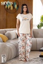 Sunshine” T-Shirt & Floral Pants Set