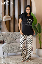 Black “Heart Design” T-Shirt