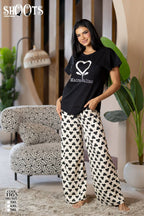 Black “Heart Design” T-Shirt